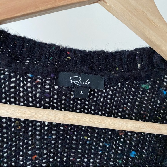 Rails Isla Confetti Wool Blend Sweater Knit Cardigan Puff Sleeve Size Small S - Picture 8 of 10